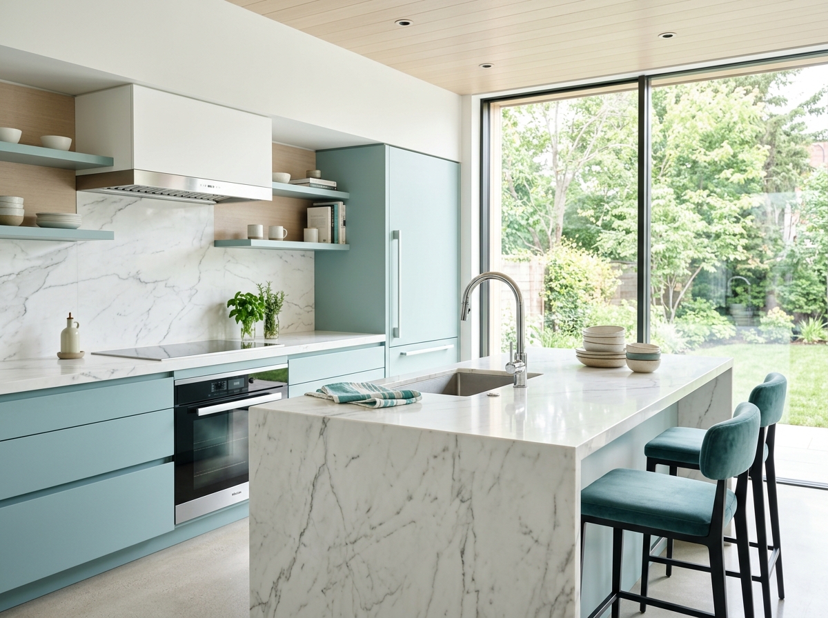 Spotless kitchen countertop highlighting our attention to detail